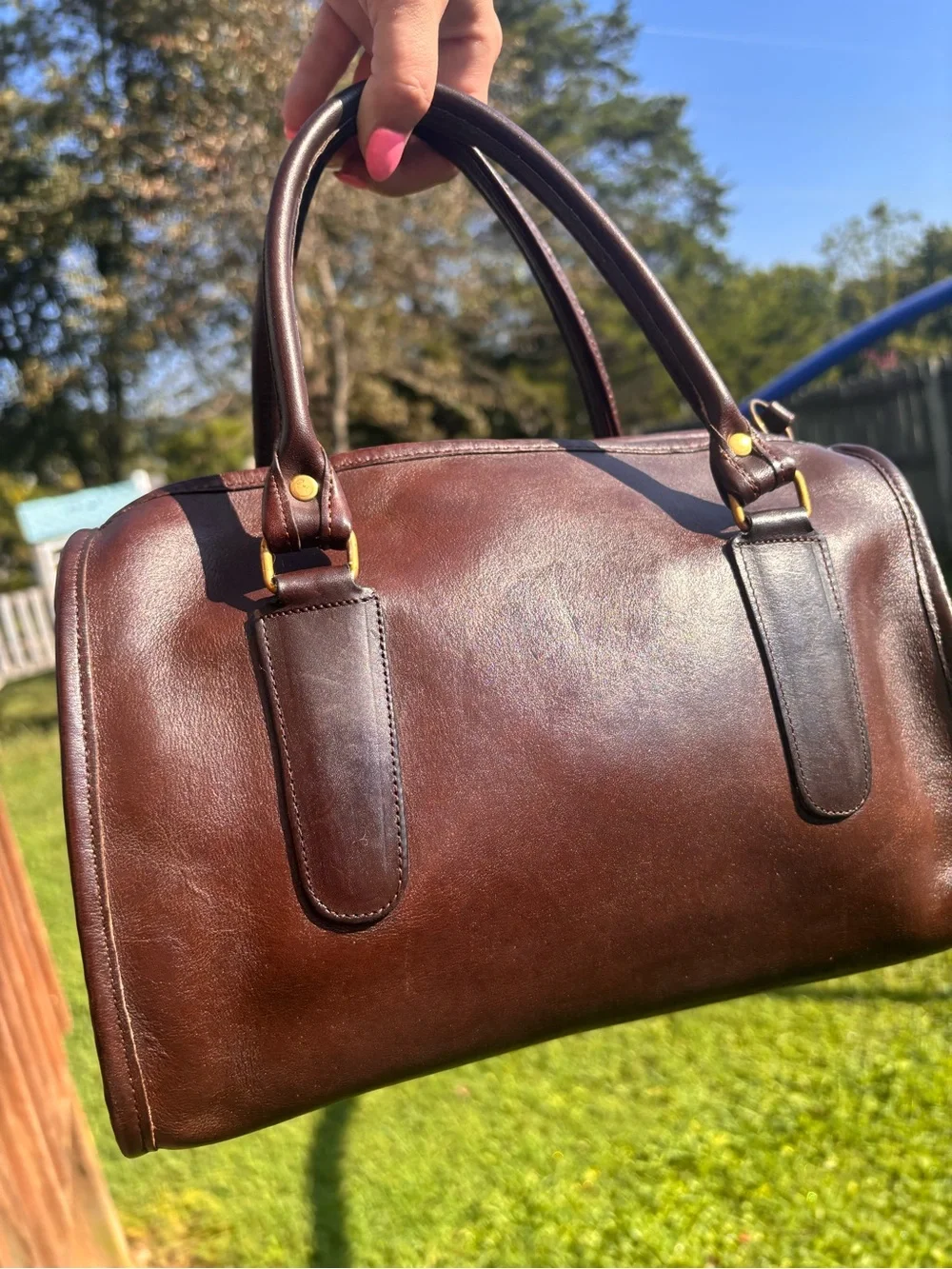 Authentic Coach NYC Mocha Madison satchel